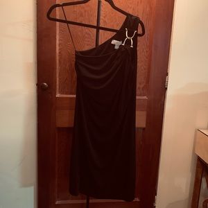 Michael Michael Kors One-shoulder Black Dress